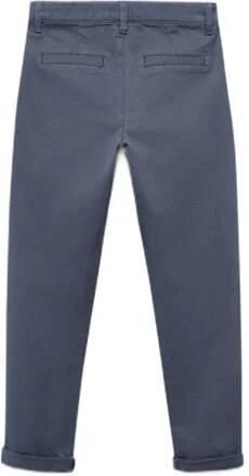 Mango Kids broek middenblauw Jongens Stretchkatoen Effen 116 - Foto 3