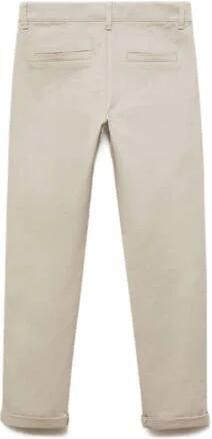 Mango Kids broek offwhite Wit Jongens Stretchkatoen Effen 116