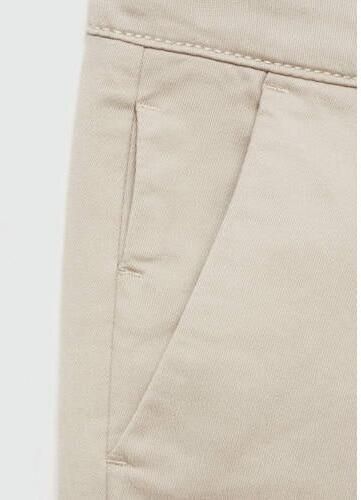 Mango Kids broek offwhite Wit Jongens Stretchkatoen Effen 116 - Foto 3