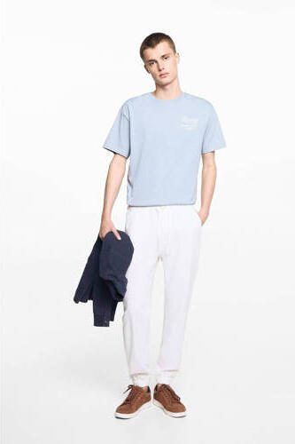 Mango Kids broek wit Jongens Katoen Effen 164(XS)