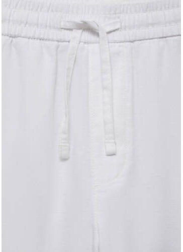 Mango Kids broek wit Jongens Katoen Effen 164(XS)