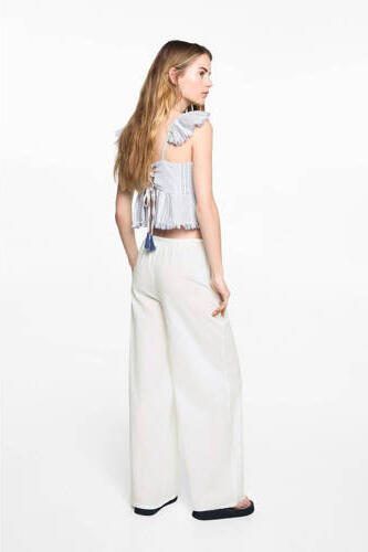 Mango Kids broek wit Meisjes Katoen Effen 152(XXS) - Foto 2