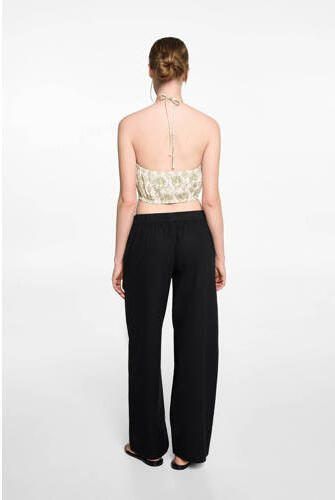 Mango Kids broek zwart Meisjes Katoen Effen 23 | Broek van - Foto 2