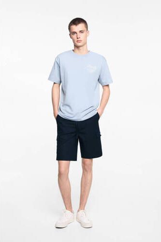 Mango Kids cargo short donkerblauw Korte broek Jongens Katoen Effen 158(XXS)