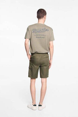 Mango Kids cargo short kaki Korte broek Groen Jongens Katoen Effen 158(XXS) - Foto 3