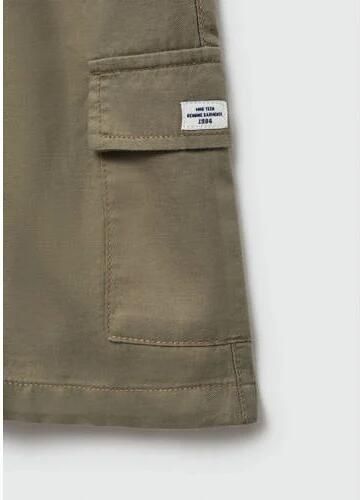 Mango Kids cargo short kaki Korte broek Groen Jongens Katoen Effen 158(XXS) - Foto 2