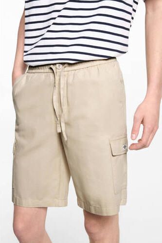 Mango Kids cargo short lichtbeige Korte broek Jongens Katoen Effen 158(XXS)