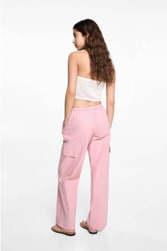 Mango Kids cargobroek Roze Meisjes Katoen Effen 152(XXS) - Foto 3