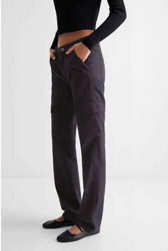 Mango Kids cargobroek zwart Meisjes Lyocell Effen 152(XXS) - Foto 3