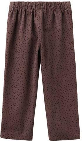 Mango Kids casual broek met stippen bruin Meisjes Katoen Stip - Foto 2