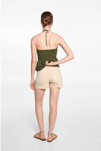 Mango Kids casual short beige Korte broek Meisjes Katoen Effen 152(XXS) - Foto 3
