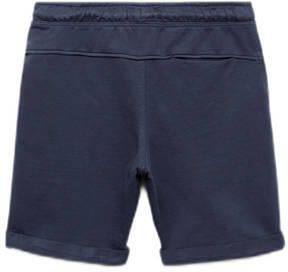 Mango Kids casual short donkerblauw Korte broek Jongens Katoen Effen 116