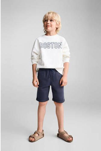 Mango Kids casual short donkerblauw Korte broek Jongens Katoen Effen 116 - Foto 3
