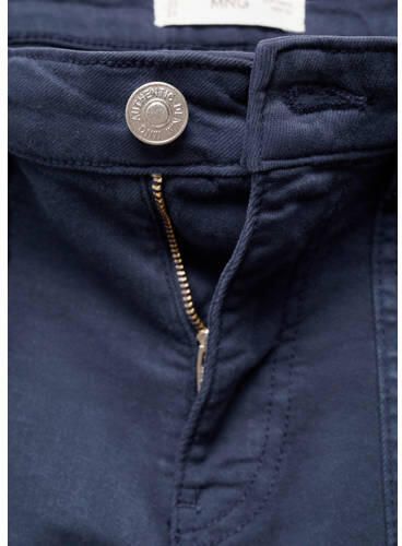 Mango Kids casual short donkerblauw Korte broek Meisjes Katoen Effen 152(XXS)