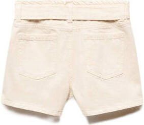 Mango Kids casual short ecru Korte broek Meisjes Katoen Effen 116