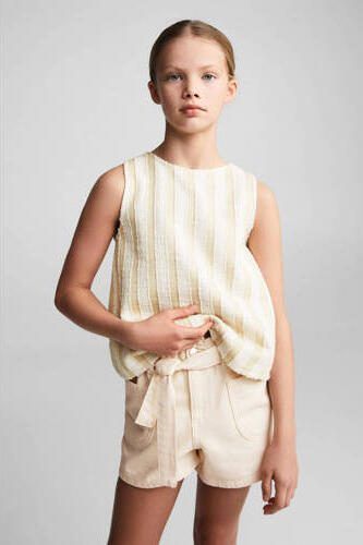 Mango Kids casual short ecru Korte broek Meisjes Katoen Effen 116 - Foto 3