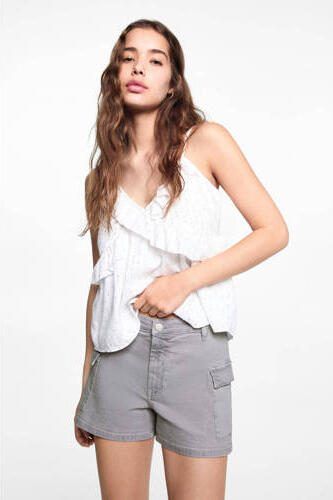 Mango Kids casual short grijs Korte broek Meisjes Katoen Effen 152(XXS) - Foto 3