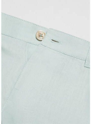 Mango Kids casual short groen Korte broek Jongens Linnen Effen 104 - Foto 2