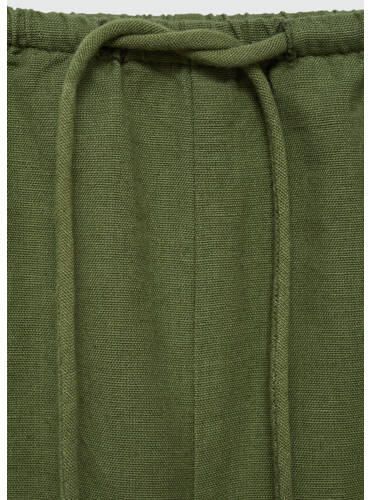 Mango Kids casual short kaki Korte broek Groen Meisjes Katoen Effen 152(XXS)