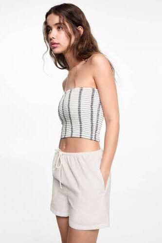 Mango Kids casual short wit Korte broek Meisjes Katoen Effen 152(XXS) - Foto 3
