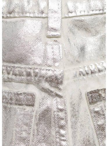 Mango Kids casual short zilver Korte broek Meisjes Katoen Effen 152(XXS)