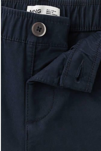 Mango Kids chino donkerblauw Broek Jongens Stretchkatoen Effen - Foto 4
