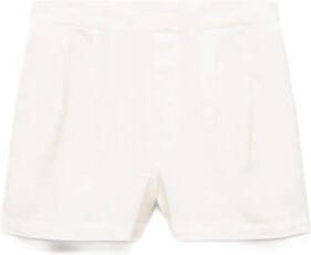 Mango Kids chino short wit Korte broek Meisjes Katoen Effen 152(XXS)