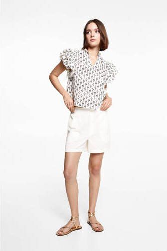 Mango Kids chino short wit Korte broek Meisjes Katoen Effen 152(XXS) - Foto 2