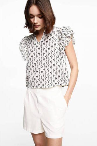 Mango Kids chino short wit Korte broek Meisjes Katoen Effen 152(XXS) - Foto 3