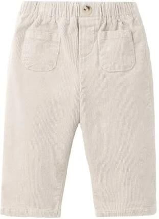 Mango Kids corduroy casual broek beige Meisjes Katoen Effen