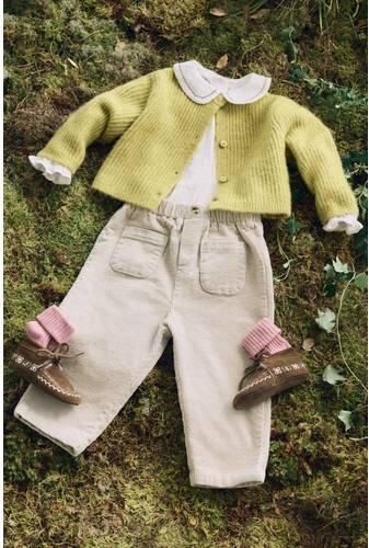 Mango Kids corduroy casual broek beige Meisjes Katoen Effen - Foto 3