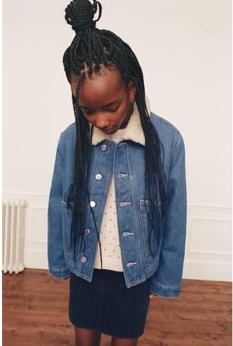 Mango Kids corduroy korte rok marine Blauw Effen - Foto 2