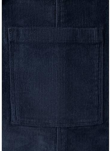 Mango Kids corduroy tuinbroek met patches marine Blauw Effen - Foto 4