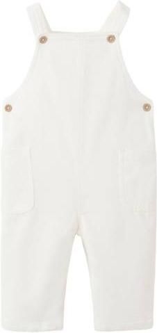 Mango Kids corduroy tuinbroek wit Jongens Katoen Effen