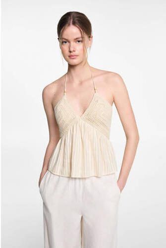 Mango Kids crop top ecru Meisjes Katoen Halter Effen 152(XXS) - Foto 2