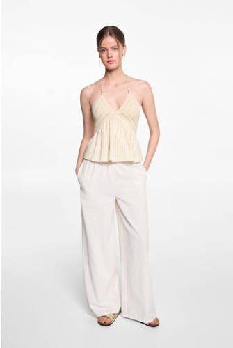 Mango Kids crop top ecru Meisjes Katoen Halter Effen 152(XXS) - Foto 3