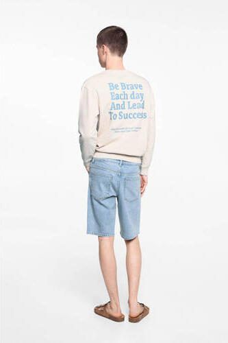 Mango Kids denim bermuda light blue denim Korte broek Blauw Effen 164(XS)