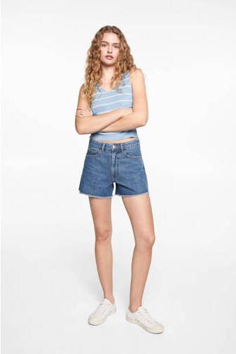 Mango Kids denim short Korte broek Blauw Effen 152(XXS)