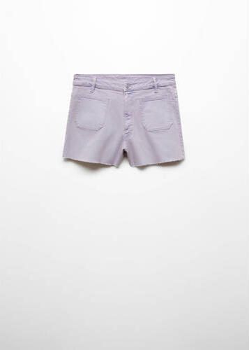 Mango Kids denim short lila Korte broek Paars Effen 158(XS)