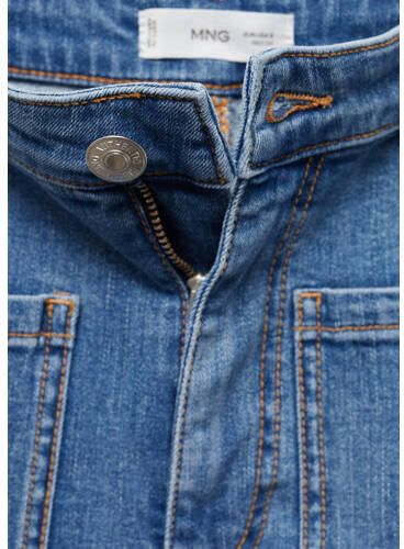 Mango Kids denim short medium blue denim Korte broek Blauw Effen 152(XXS)