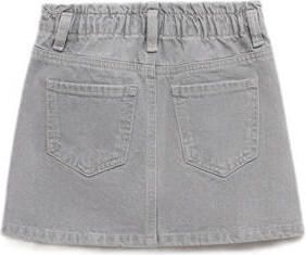 Mango Kids denim; spijkerrok grey denim Grijs Effen 116 - Foto 3