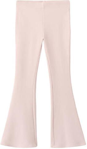 Mango Kids flared broek lichtroze Meisjes Katoen Effen - Foto 3