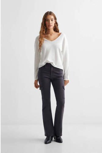 Mango Kids flared jeans antraciet Zwart Meisjes Stretchdenim 152(XXS) - Foto 3