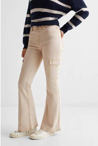 Mango Kids flared jeans beige Meisjes Stretchdenim 152(XXS) - Foto 3