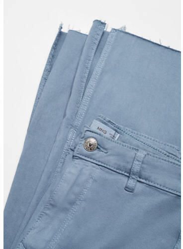 Mango Kids flared jeans blauw Meisjes Katoen Effen 152(XXS)