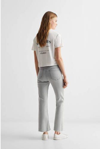 Mango Kids flared jeans changeant grijs Meisjes Denim Effen 152(XXS) - Foto 3