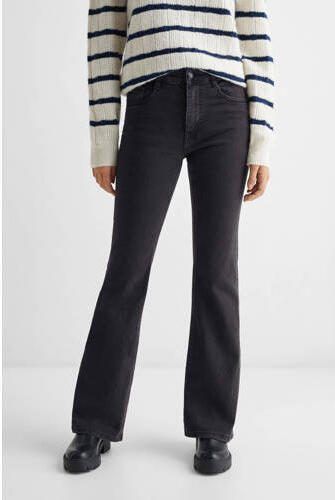 Mango Kids flared jeans changeant grijs Zwart Meisjes Stretchdenim Effen 158(XS) - Foto 2