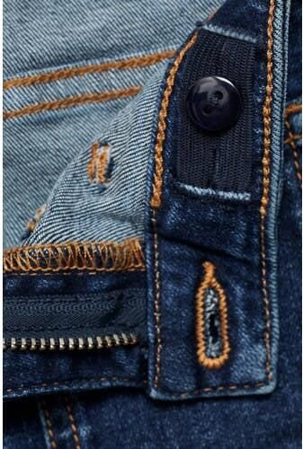 Mango Kids flared jeans donkerblauw Meisjes Denim Effen 128 - Foto 2