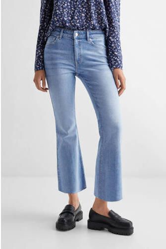 Mango Kids flared jeans light blue denim Blauw Meisjes Katoen Effen 152(XXS)