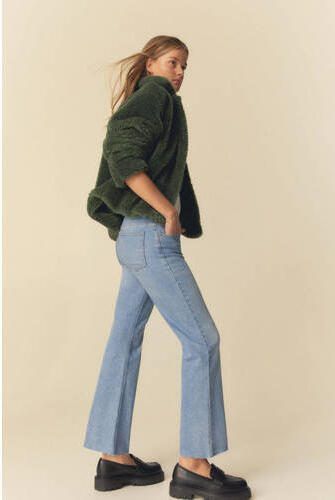 Mango Kids flared jeans light blue denim Blauw Meisjes Katoen Effen 152(XXS) - Foto 3